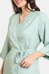 Zivame Coral Glaze Woven Robe - Granite Green — thumbnail 5